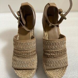 Marc Fisher Tan Woven Espadrilles